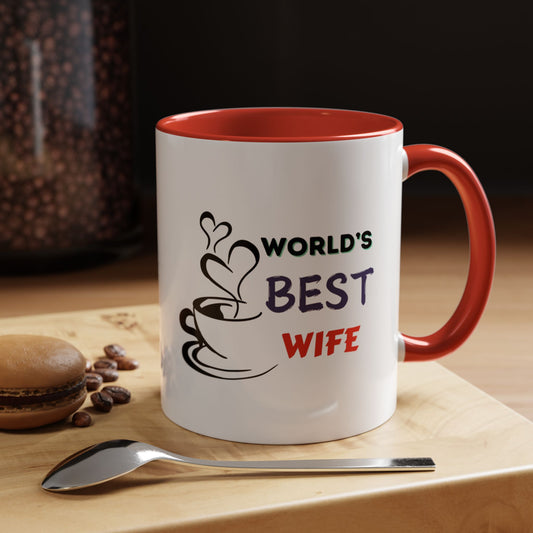 World's Best Wife Accent Coffee Mug (11, 15oz)