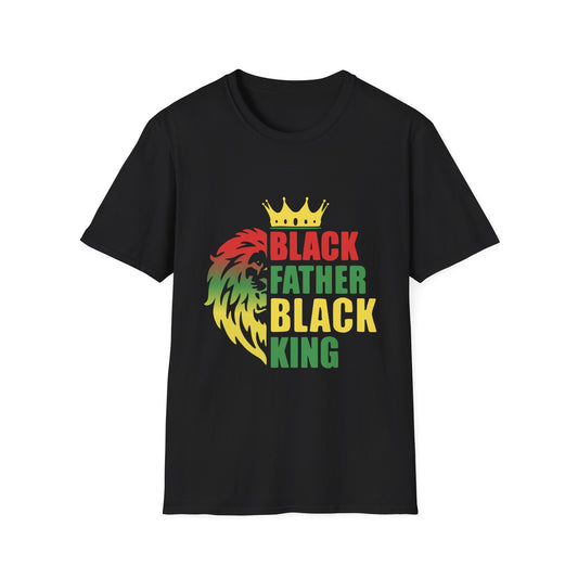 Black Father Black King Lion |Unisex Softstyle T-Shirt