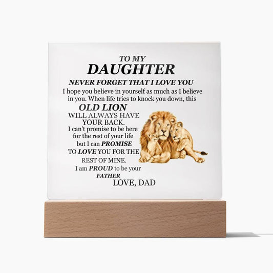 To My Daughter | Square Acrylic Plaque!