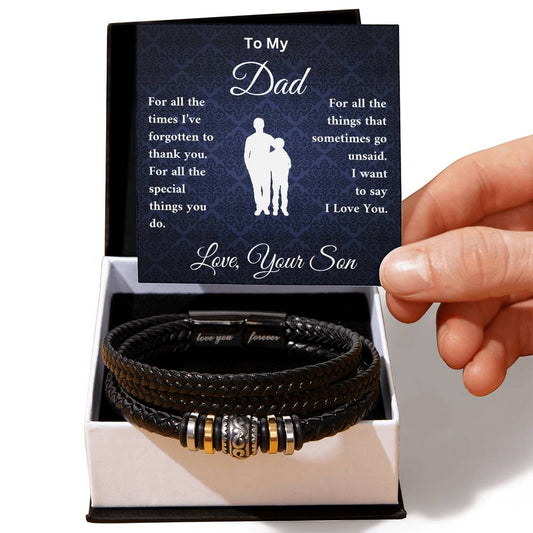 To My Dad | Love, Your Son | Love You Forever Bracelet