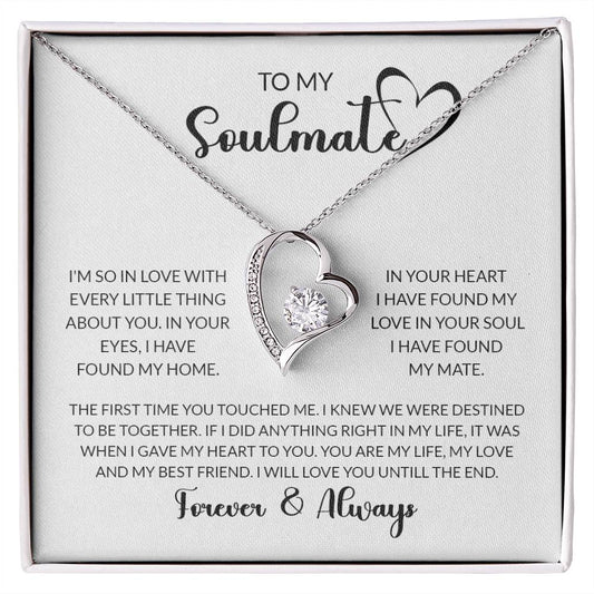 To My Soulmate | I Will Love You Until The End - Forever Love Necklace