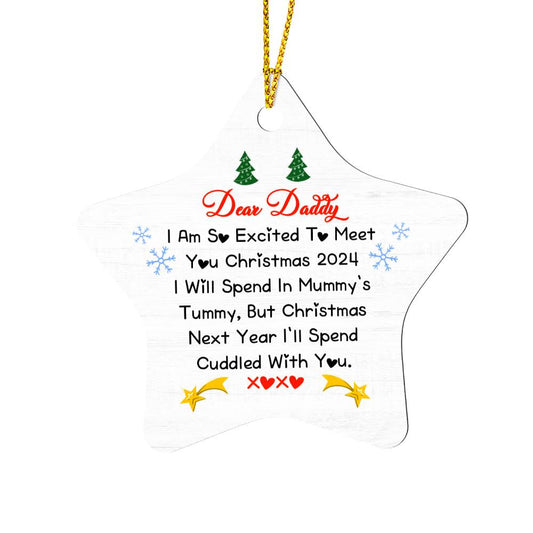 Dear Daddy | High Gloss Star Ornament